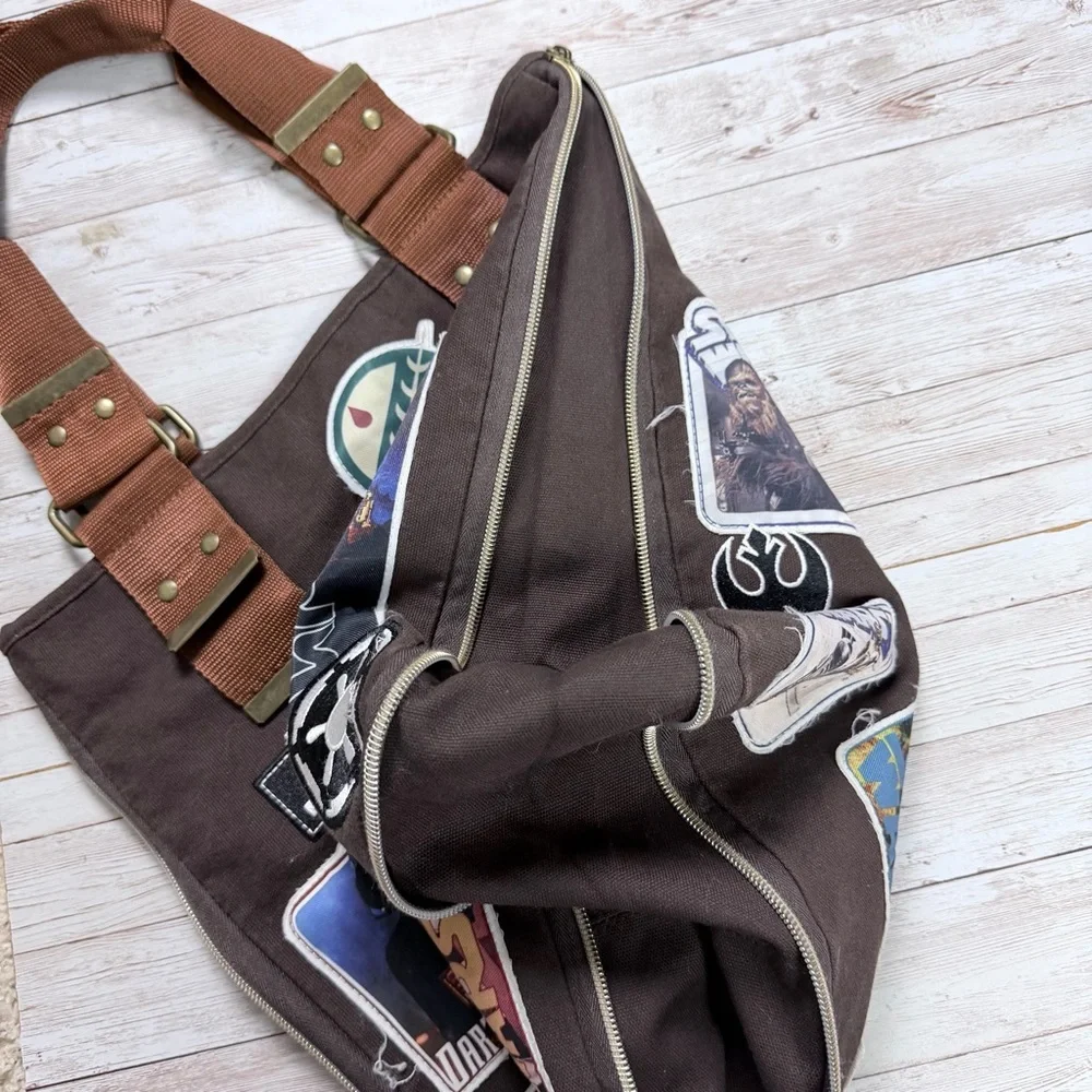 Star Wars Brown Messenger Bag with Patches